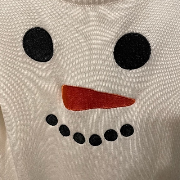Tipsy Elves White Snowman Sweater Dress Large - Picture 3 of 7